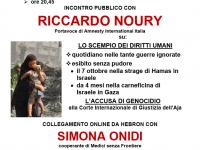 Iniziativa con Riccardo Noury e simona Onidi